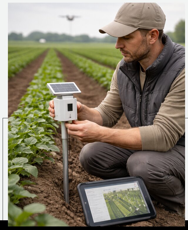 IoT мониторинг сельскохозяйственных полей и контроля в Горячем Ключе